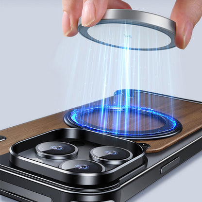 Tasca del cellulare di supporto magnetico in noce per Samsung