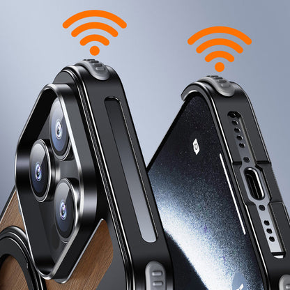 Tasca del cellulare di supporto magnetico in noce per Samsung