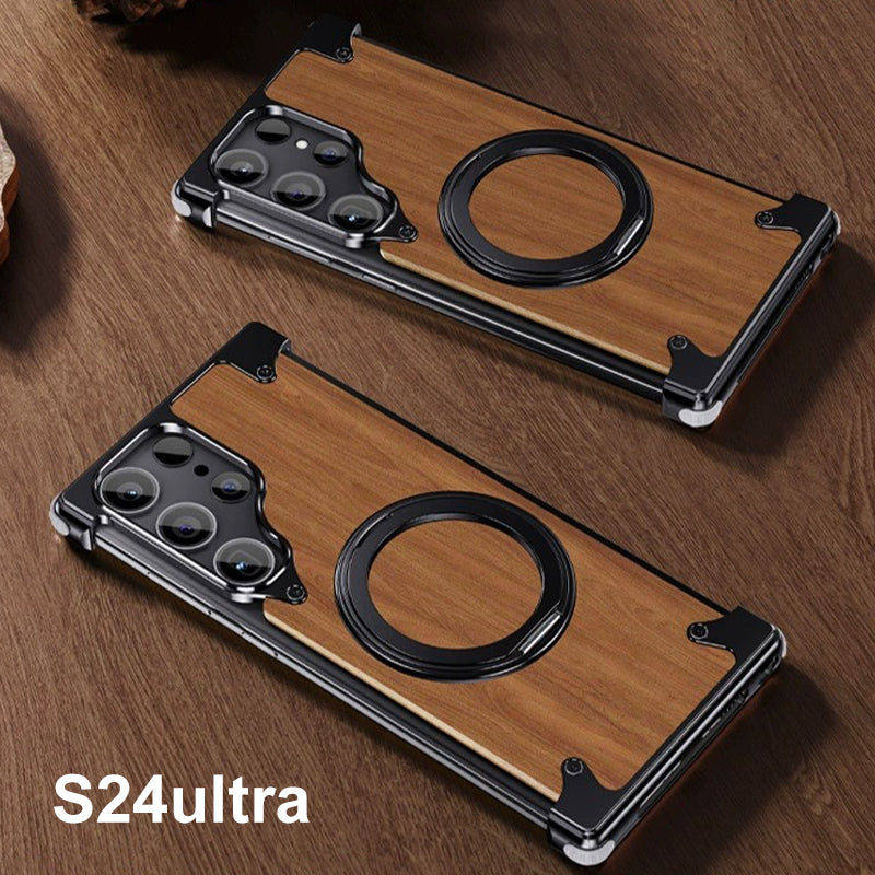 Tasca del cellulare di supporto magnetico in noce per Samsung