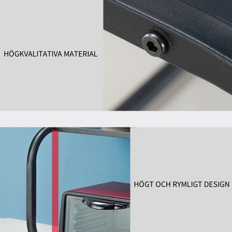 Förstärkt kökshylla för mikrovågsugn
