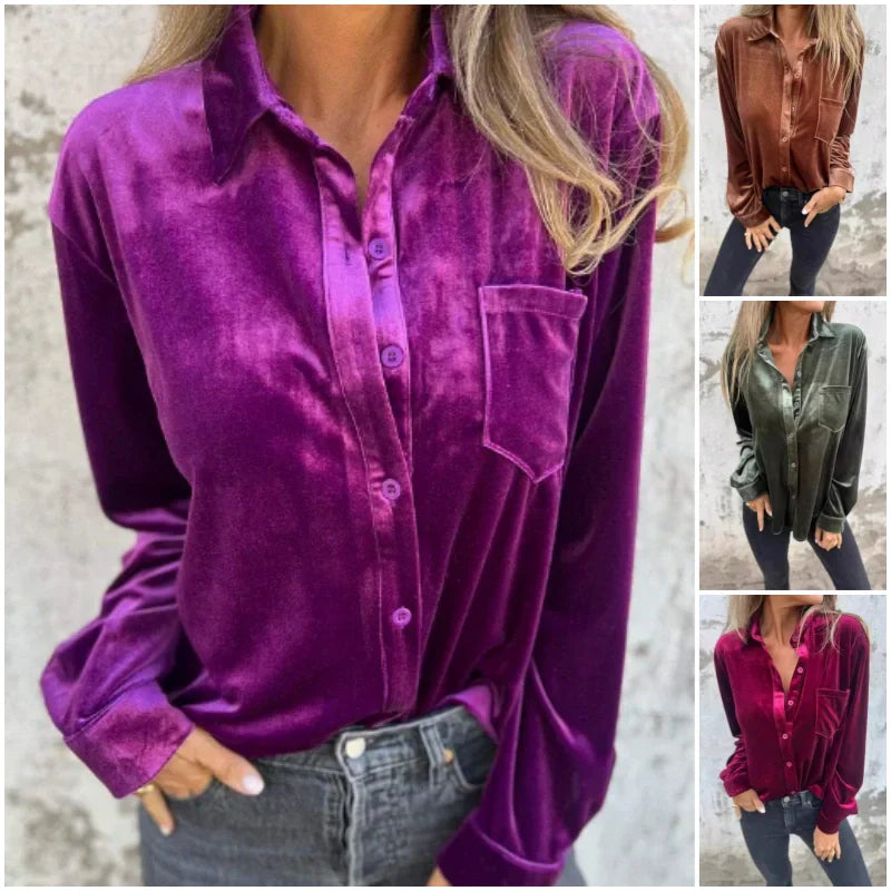 Camicia lunga per manichetta con placca e borsa per donne