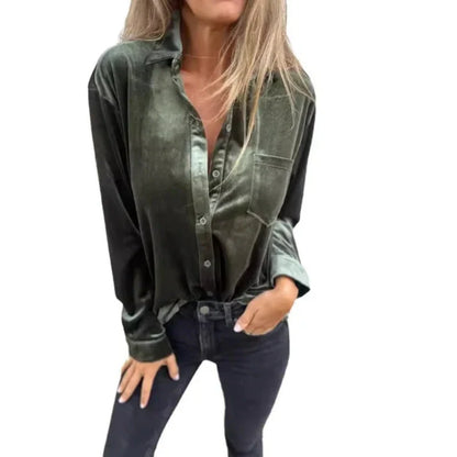 Camicia lunga per manichetta con placca e borsa per donne
