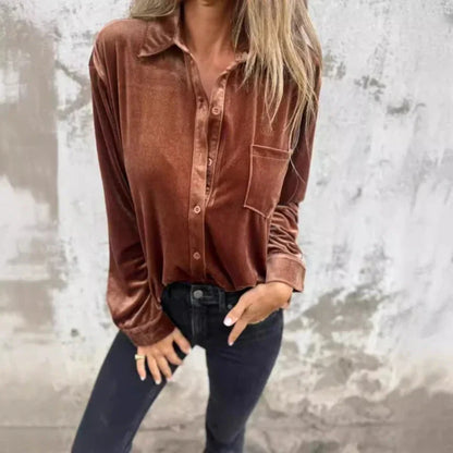 Camicia lunga per manichetta con placca e borsa per donne