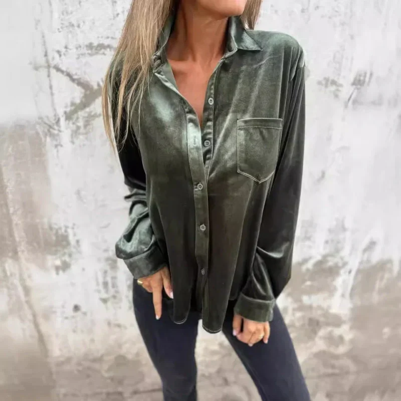 Camicia lunga per manichetta con placca e borsa per donne
