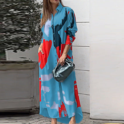 💃🏻Lässiges, bedrucktes, langes Kleid für Frauen