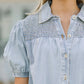 Babydoll dress from denim for women