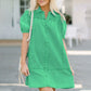 Babydoll dress from denim for women