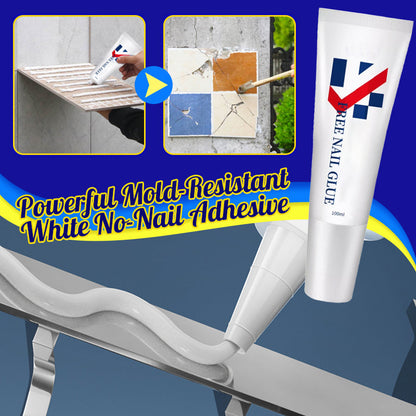 Powerful, mold -resistant, white nail -free glue