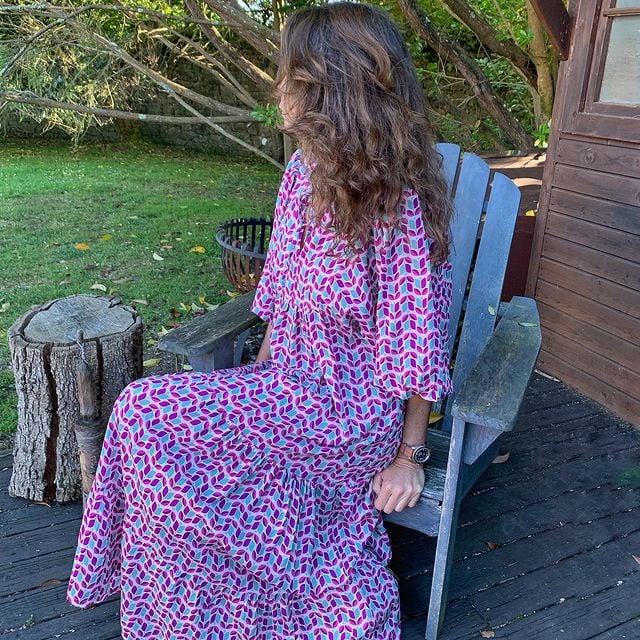 👗Robe longue bohème élégante à manches bouffantes et motif floral