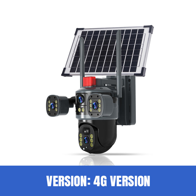 💥2025 Neue heiße Verkaufsaktion🎥 Dreifach-Objektiv-Solar-360°-Kuppelkamera✈️ kostenloser Versand