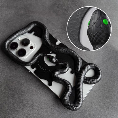 3D Ouroboros Snake Design mobiltelefonfodral för iPhone 16-12-serien