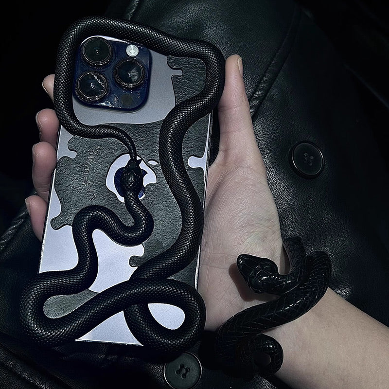 3D Ouroboros Snake Design mobiltelefonfodral för iPhone 16-12-serien