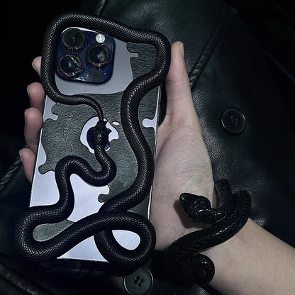 3D Ouroboros Snake Design mobiltelefonfodral för iPhone 16-12-serien