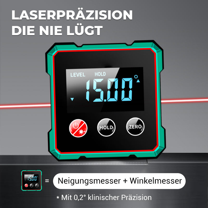 🔥Solange der Vorrat reicht 40 % Rabatt!🎉Magnetischer digitaler Winkelmesser mit elektronischem Laser