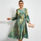 🌸Frühlingsangebote🌸 Smaragdgrünes, vergoldetes Kleid mit Farbverlauf