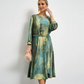 🌸Frühlingsangebote🌸 Smaragdgrünes, vergoldetes Kleid mit Farbverlauf