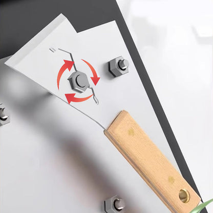 🛠️ KAUFE 1, ERHALTE 1 GRATIS! ⚒️ Mehrzweck-Spachtelmesser – Stahlklinge, Holzgriff & Perfekt für Renovierung 🏠