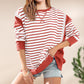 Stylische Rundhals-Tops mit Streifen und Colorblocking