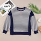 Stylische Rundhals-Tops mit Streifen und Colorblocking