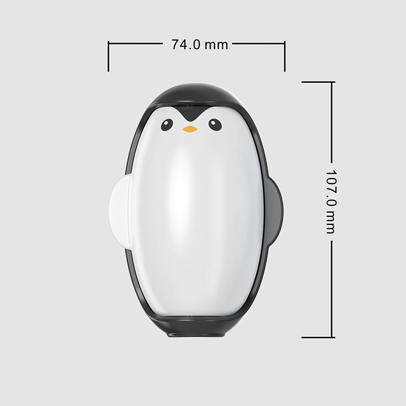 Rollador de pelusa lavable en forma de un pequeño pingüino