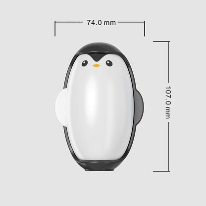 Rollador de pelusa lavable en forma de un pequeño pingüino