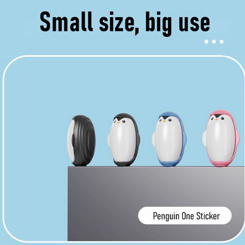 Rollador de pelusa lavable en forma de un pequeño pingüino