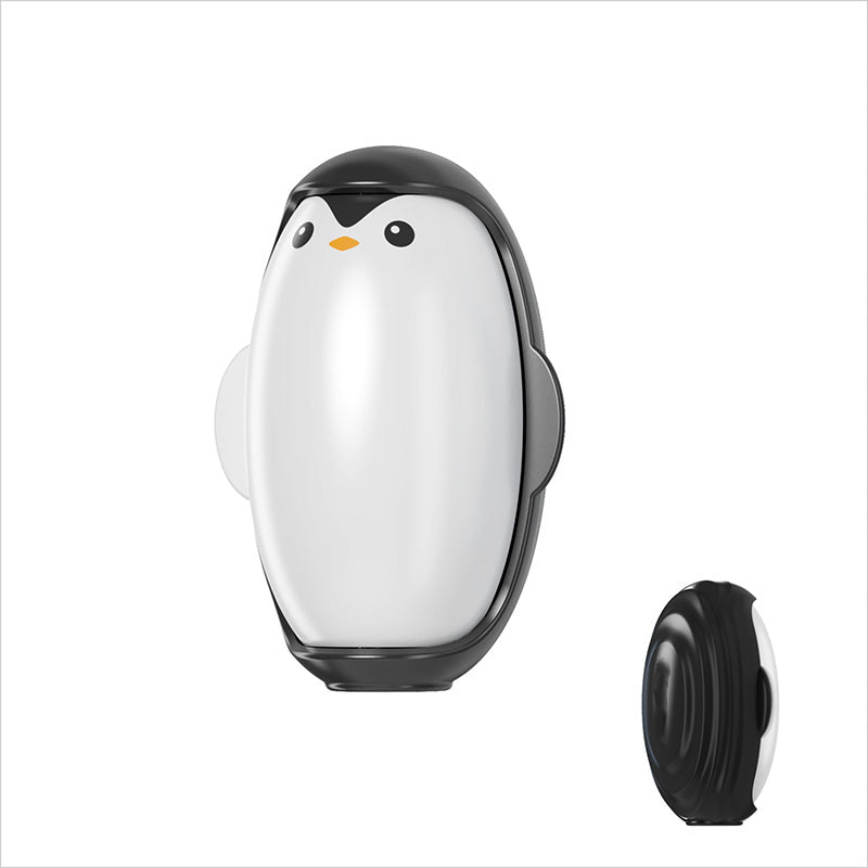 Rollador de pelusa lavable en forma de un pequeño pingüino