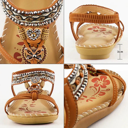 💎 53% RABATT! 💎 2026 Bohemian-Sandalen für Frauen – Atmungsaktiv, Rutschfest & Barfuß-Komfort für den ganzen Tag 🌈👣
