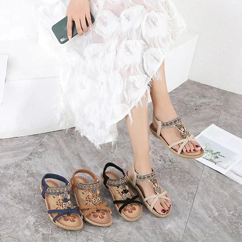 💎 53% RABATT! 💎 2026 Bohemian-Sandalen für Frauen – Atmungsaktiv, Rutschfest & Barfuß-Komfort für den ganzen Tag 🌈👣