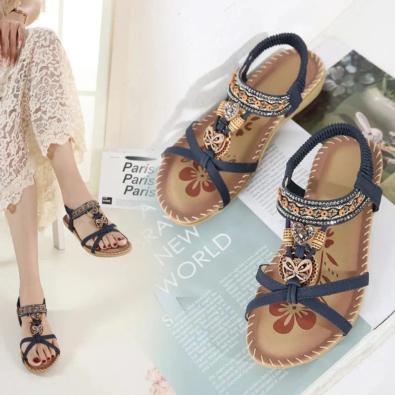 💎 53% RABATT! 💎 2026 Bohemian-Sandalen für Frauen – Atmungsaktiv, Rutschfest & Barfuß-Komfort für den ganzen Tag 🌈👣