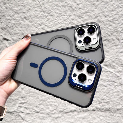 Magnetisk mobiltelefonfodral med linsfäste för iPhone -serien