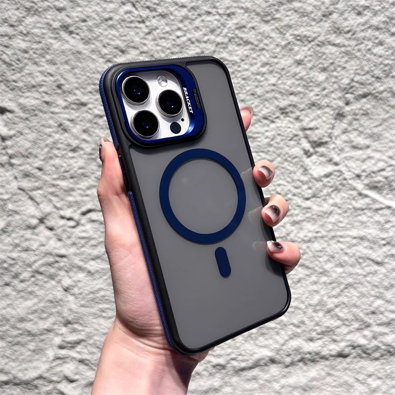 Magnetisk mobiltelefonfodral med linsfäste för iPhone -serien