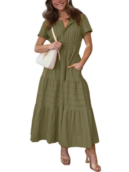 Abito boho-maxic stromlineato in A-line per donne