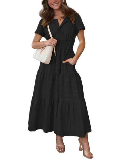 Abito boho-maxic stromlineato in A-line per donne