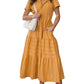 Vestido boho-maxic estructurado en línea A para mujeres