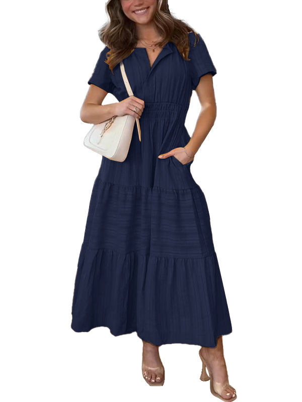 Abito boho-maxic stromlineato in A-line per donne