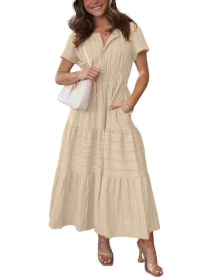 Abito boho-maxic stromlineato in A-line per donne