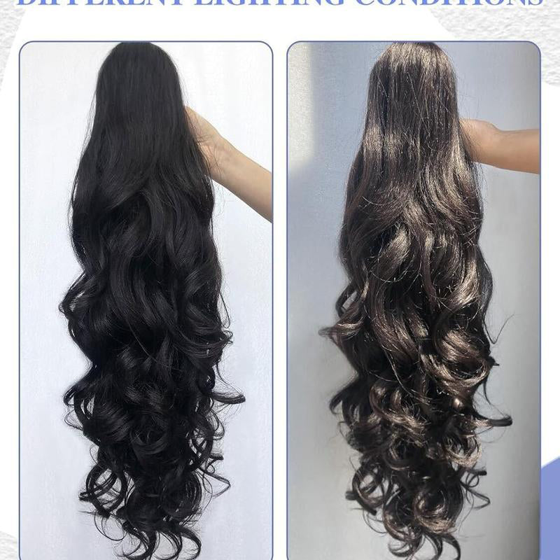 💜Zeitlich begrenzte Aktion 40 % Rabatt💜Clip-on-Haarverlängerung für welligen Pferdeschwanz