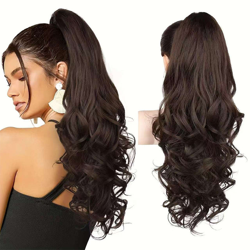 💜Zeitlich begrenzte Aktion 40 % Rabatt💜Clip-on-Haarverlängerung für welligen Pferdeschwanz