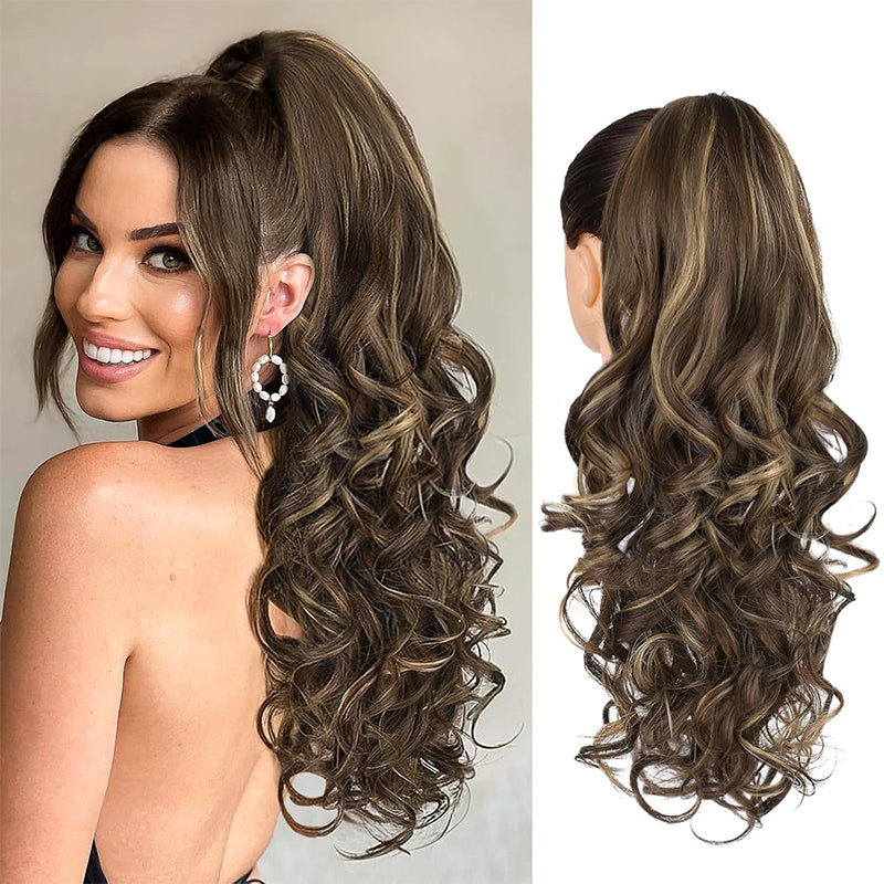 💜Zeitlich begrenzte Aktion 40 % Rabatt💜Clip-on-Haarverlängerung für welligen Pferdeschwanz
