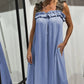 Robe maxi pour femmes sans manches décontractées avec sacs