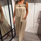 Robe maxi pour femmes sans manches décontractées avec sacs