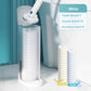 Brosse de toilette jetable avec packs de recharge