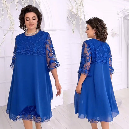 🌟Прозирна чипкаста хаљина са слојевитим изгледом🌟