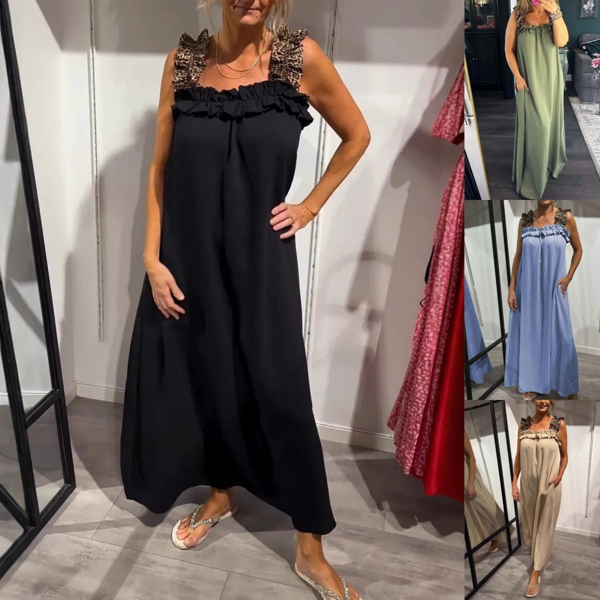 💕Women's Casual Sleeveless Maxi Dress with Pockets