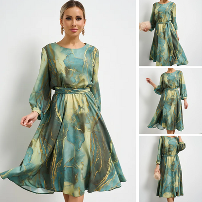 🌸Spring offers🌸 Emerald green, gold-plated gradient dress
