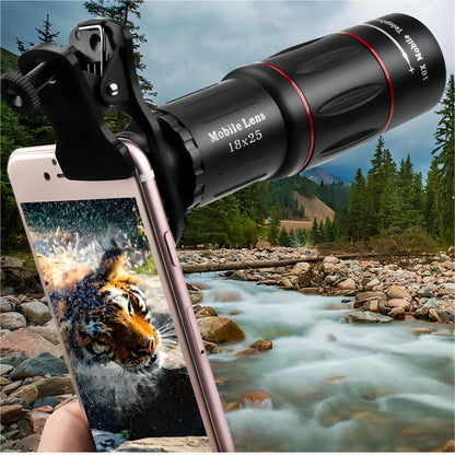 Tele lens kit with clip bracket for smartphones