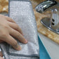 Versatile metal towels for dry and wet dishwashing rinsing