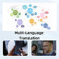 Headset with ear clip and intelligent color screen for intelligent translations
