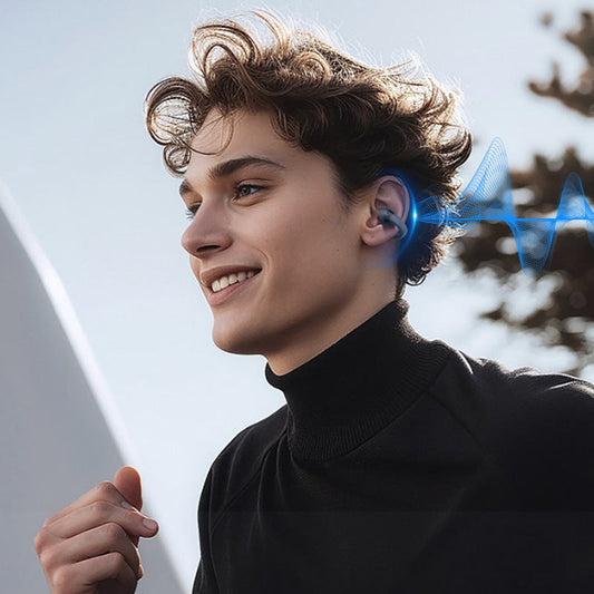 Casque avec clip d'oreille et écran couleur intelligent pour les traductions intelligentes